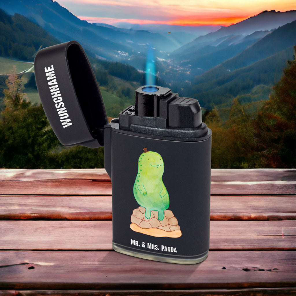 Personalisiertes Feuerzeug Schildkröte pausiert Personalisiertes Feuerzeug, Personalisiertes Gas-Feuerzeug, Personalisiertes Sturmfeuerzeug, Schildkröte, Achtsamkeit, Entschleunigen, achtsam