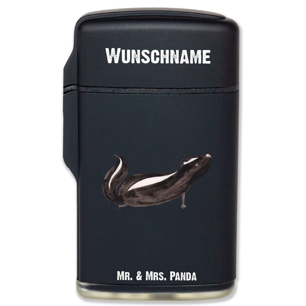 Personalisiertes Feuerzeug Stinktier Yoga Personalisiertes Feuerzeug, Personalisiertes Gas-Feuerzeug, Personalisiertes Sturmfeuerzeug, Stinktier, Skunk, Wildtier, Raubtier, Stinker, Stinki, Yoga, Namaste, Lebe, Liebe, Lache