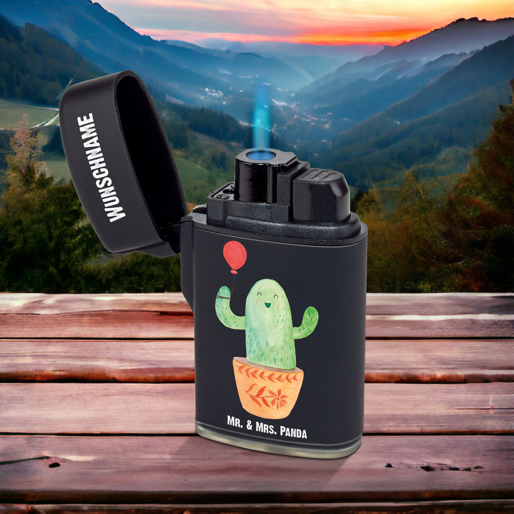 Personalisiertes Feuerzeug Kaktus Luftballon Personalisiertes Feuerzeug, Personalisiertes Gas-Feuerzeug, Personalisiertes Sturmfeuerzeug, Kaktus, Kakteen, Luftballon, Neustart, Freude, Büro, Stress, Büroalltag, Freundin, Freund, Ausbildung, Prüfung