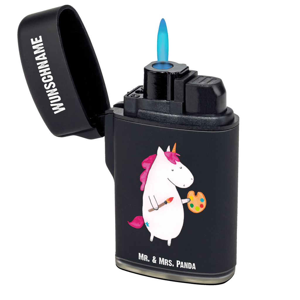 Personalisiertes Feuerzeug Einhorn Künstler Personalisiertes Feuerzeug, Personalisiertes Gas-Feuerzeug, Personalisiertes Sturmfeuerzeug, Einhorn, Einhörner, Einhorn Deko, Pegasus, Unicorn, Englisch, Künstler, Artist, Malen, Zeichnen, Welt, Farbe, Stift, Pinsel, Geschenk, Maler