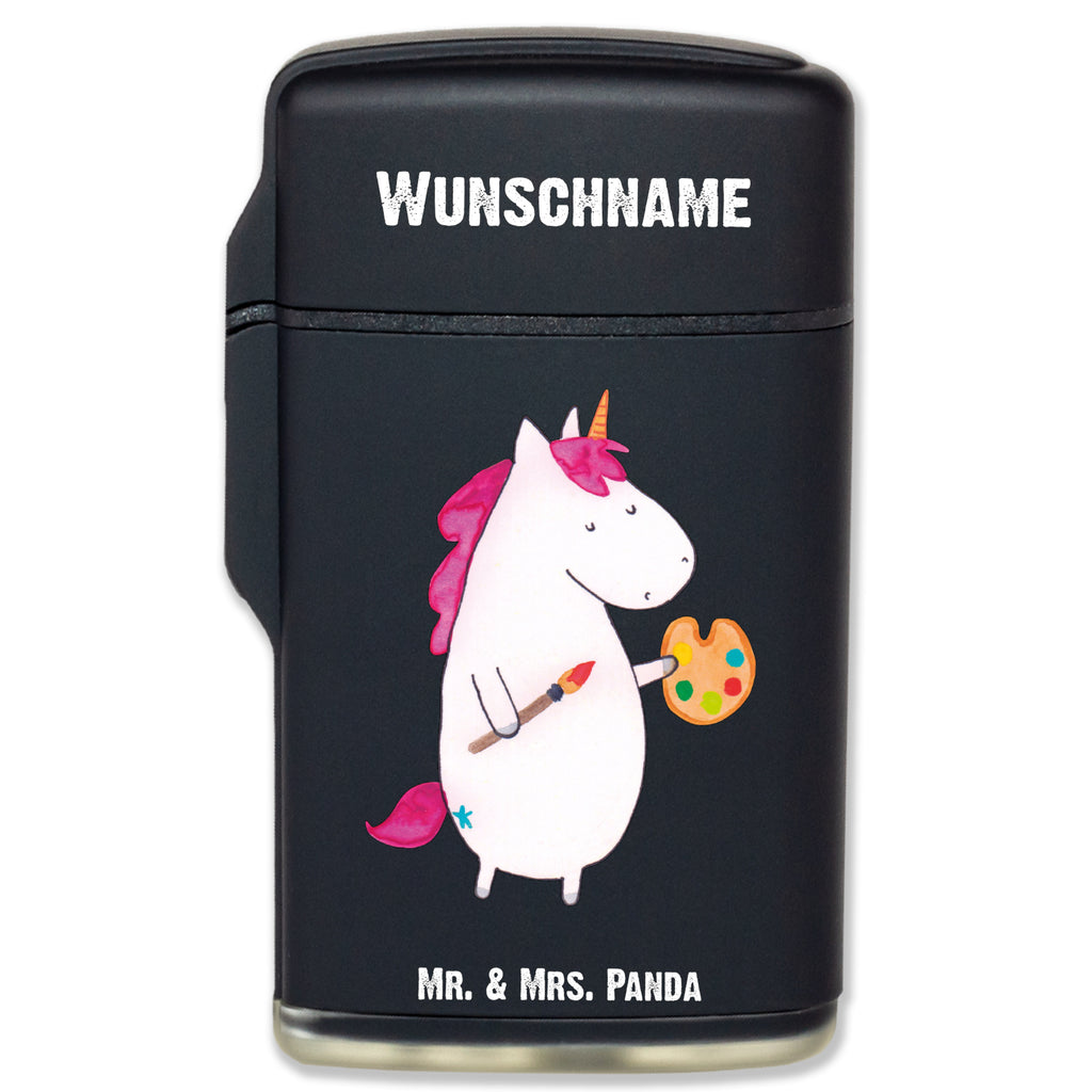 Personalisiertes Feuerzeug Einhorn Künstler Personalisiertes Feuerzeug, Personalisiertes Gas-Feuerzeug, Personalisiertes Sturmfeuerzeug, Einhorn, Einhörner, Einhorn Deko, Pegasus, Unicorn, Englisch, Künstler, Artist, Malen, Zeichnen, Welt, Farbe, Stift, Pinsel, Geschenk, Maler