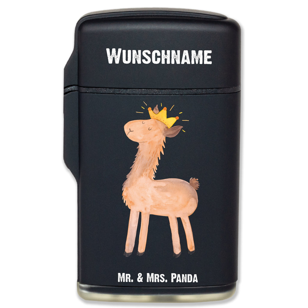 Personalisiertes Feuerzeug Lama König Personalisiertes Feuerzeug, Personalisiertes Gas-Feuerzeug, Personalisiertes Sturmfeuerzeug, Lama, Alpaka, Lamas, König, Königin, Freundin, Mama, Papa, Büro Kollege, Kollegin, Chef, Vorgesetzter, Abi, Abitur