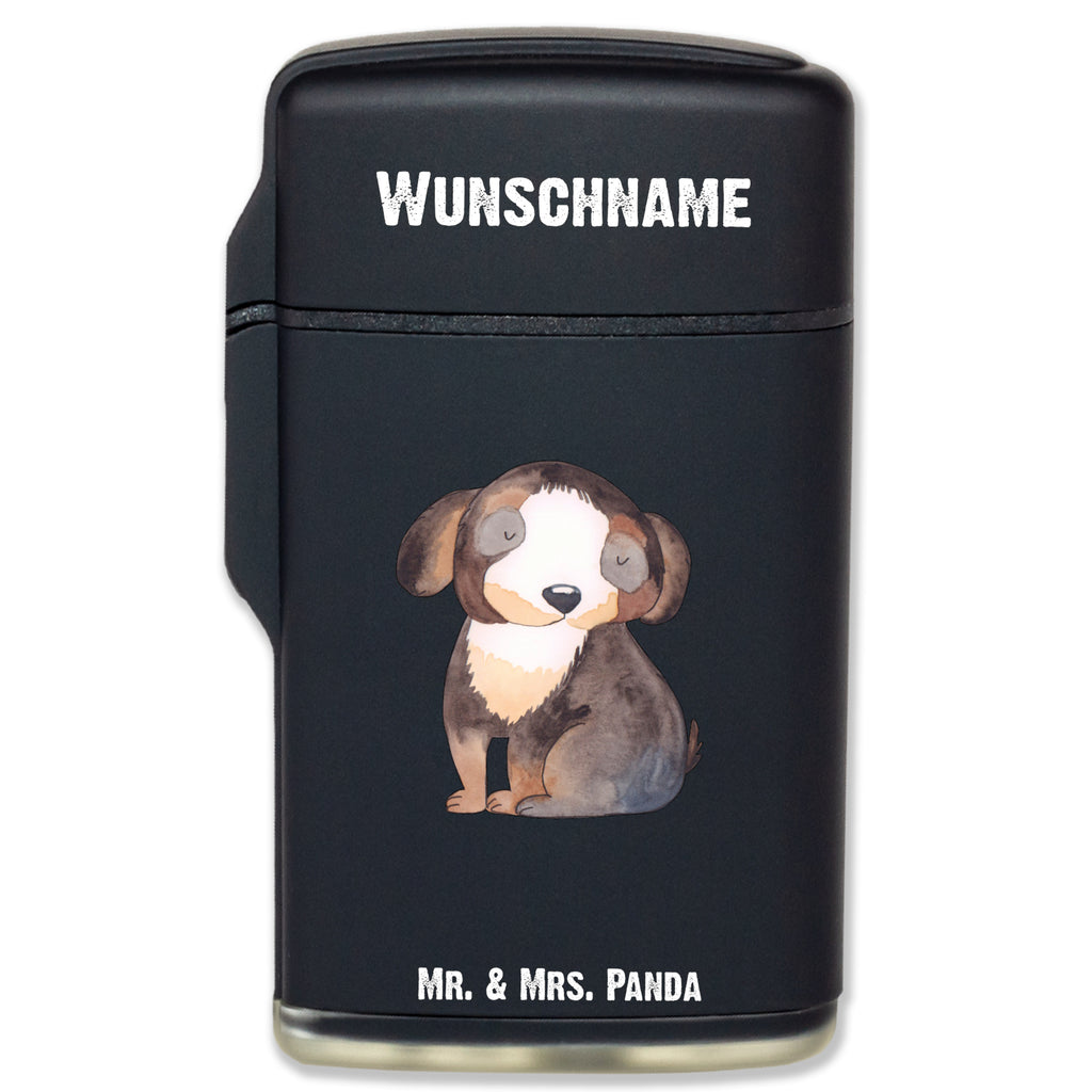 Personalisiertes Feuerzeug Hund entspannt Personalisiertes Feuerzeug, Personalisiertes Gas-Feuerzeug, Personalisiertes Sturmfeuerzeug, Hund, Hundemotiv, Haustier, Hunderasse, Tierliebhaber, Hundebesitzer, Sprüche, schwarzer Hund, Hundeliebe, Liebe, Hundeglück
