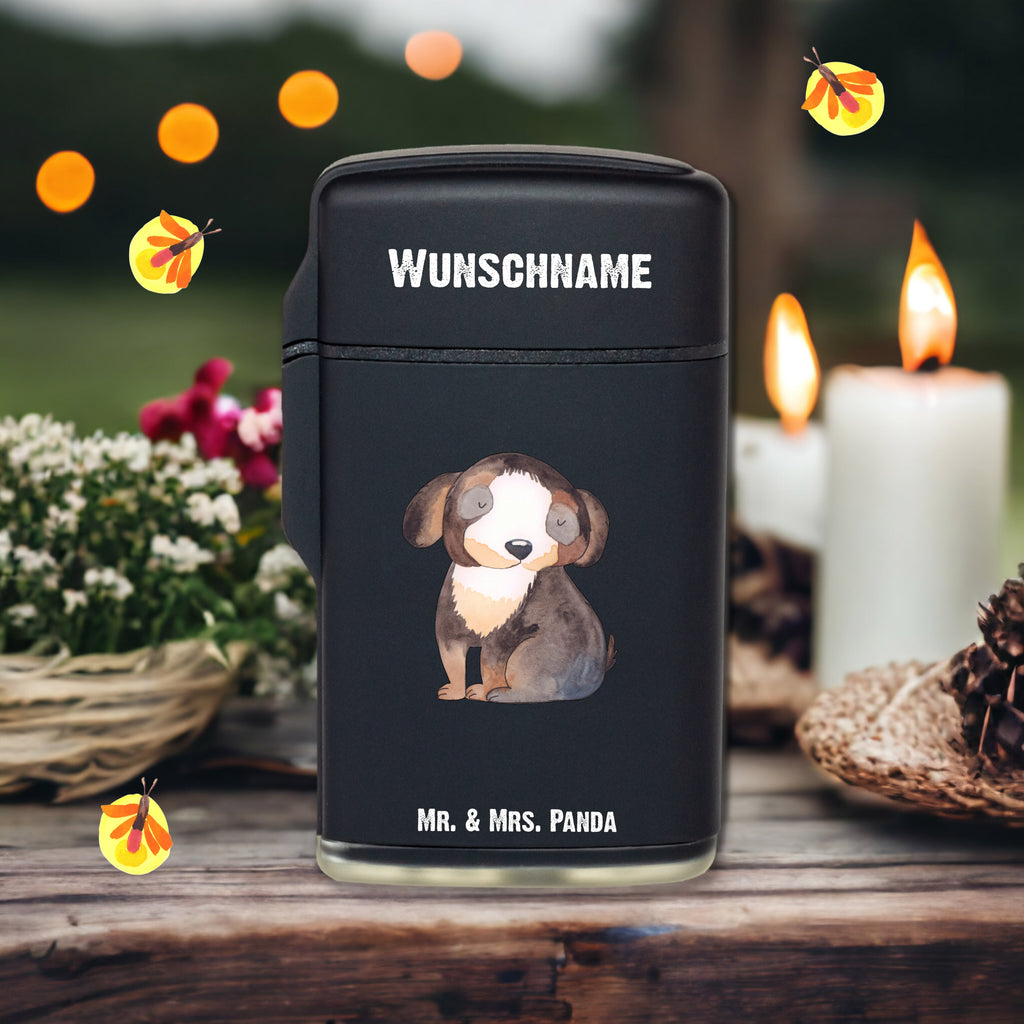 Personalisiertes Feuerzeug Hund entspannt Personalisiertes Feuerzeug, Personalisiertes Gas-Feuerzeug, Personalisiertes Sturmfeuerzeug, Hund, Hundemotiv, Haustier, Hunderasse, Tierliebhaber, Hundebesitzer, Sprüche, schwarzer Hund, Hundeliebe, Liebe, Hundeglück