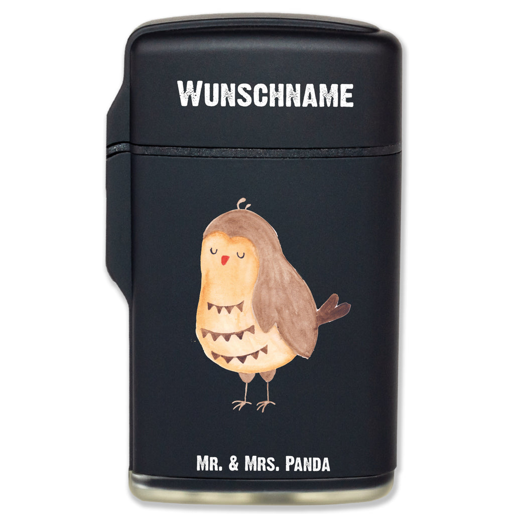 Personalisiertes Feuerzeug Eule Zufrieden Personalisiertes Feuerzeug, Personalisiertes Gas-Feuerzeug, Personalisiertes Sturmfeuerzeug, Eule, Eule Spruch, Eule deko, Owl, Liebe Spruch, Romantisch, Wortspiel lustig, Spruch schön, Geschenk Hochzeitstag
