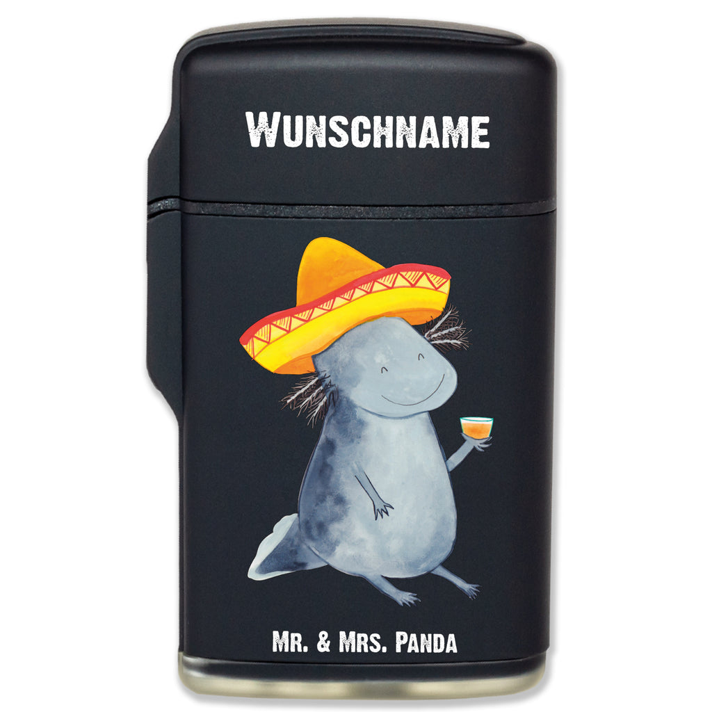 Personalisiertes Feuerzeug Axolotl Tequila Personalisiertes Feuerzeug, Personalisiertes Gas-Feuerzeug, Personalisiertes Sturmfeuerzeug, Axolotl, Molch, Mexico, Mexiko, Sombrero, Zitrone, Tequila, Motivation, Spruch, Schwanzlurch, Lurch, Lurche, Axolot, Feuerdrache, Feuersalamander