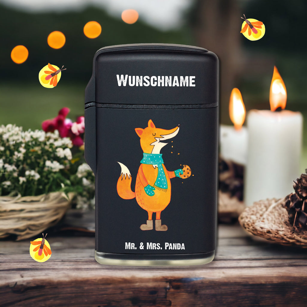 Personalisiertes Feuerzeug Fuchs Keks Personalisiertes Feuerzeug, Personalisiertes Gas-Feuerzeug, Personalisiertes Sturmfeuerzeug, Fuchs, Füchse, Backen Spruch, Kekse, Winter, Weihnachtszeit, Plätzchen, Liebe, Küche Deko