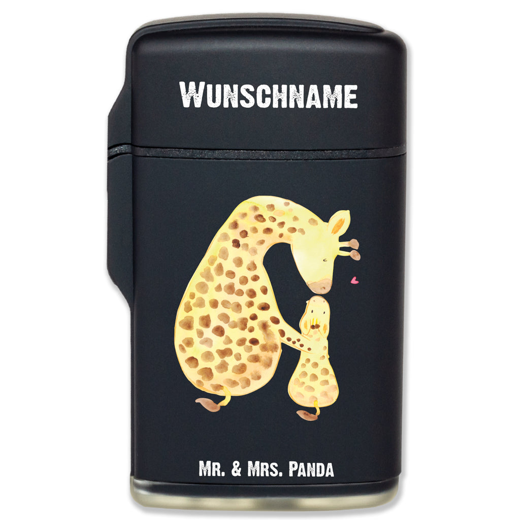 Personalisiertes Feuerzeug Giraffe mit Kind Personalisiertes Feuerzeug, Personalisiertes Gas-Feuerzeug, Personalisiertes Sturmfeuerzeug, Afrika, Wildtiere, Giraffe, Kind, Mutter, Mama, Tochter, Sohn, Lieblingsmensch