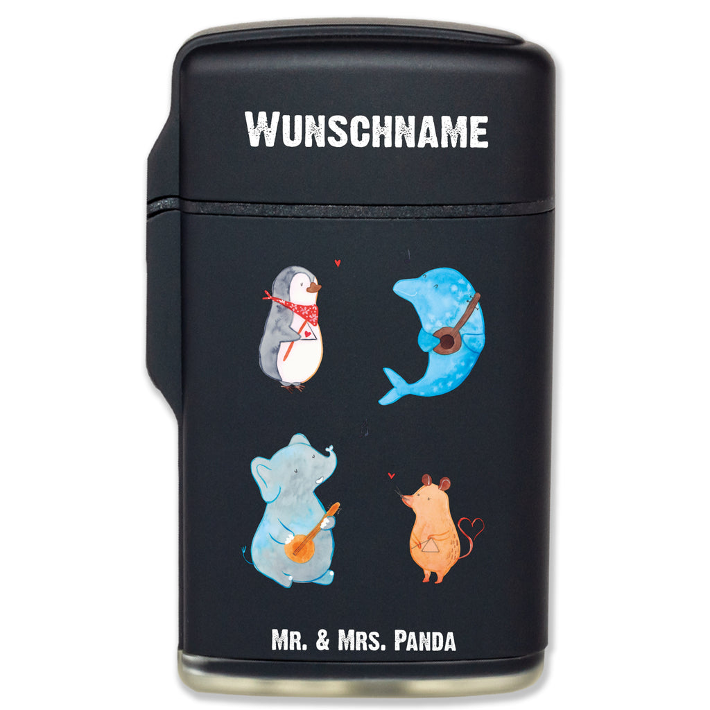 Personalisiertes Feuerzeug Big Band Personalisiertes Feuerzeug, Personalisiertes Gas-Feuerzeug, Personalisiertes Sturmfeuerzeug, Tiermotive, Gute Laune, lustige Sprüche, Tiere, Hund, Pinguin, Maus, Elefant, Delfin, Gitarre, Band, Triangel, Musikanten, Musik