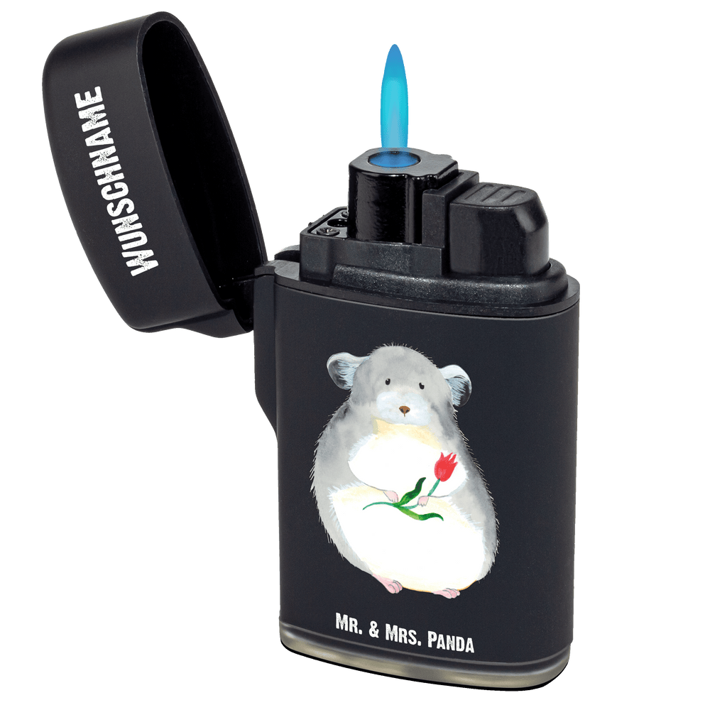 Personalisiertes Feuerzeug Chinchilla mit Blume Personalisiertes Feuerzeug, Personalisiertes Gas-Feuerzeug, Personalisiertes Sturmfeuerzeug, Tiermotive, Gute Laune, lustige Sprüche, Tiere, Chinchilla, Chinchillas, Liebeskummer, Kummer, Depressionen, traurig sein, Chaos, Glücklichsein, Büro, Büroalltag