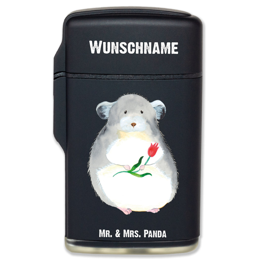 Personalisiertes Feuerzeug Chinchilla mit Blume Personalisiertes Feuerzeug, Personalisiertes Gas-Feuerzeug, Personalisiertes Sturmfeuerzeug, Tiermotive, Gute Laune, lustige Sprüche, Tiere, Chinchilla, Chinchillas, Liebeskummer, Kummer, Depressionen, traurig sein, Chaos, Glücklichsein, Büro, Büroalltag