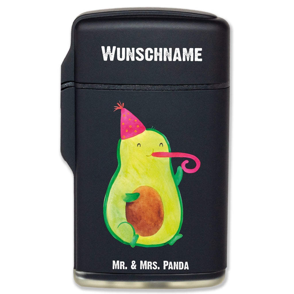 Personalisiertes Feuerzeug Avocado Partyhupe Personalisiertes Feuerzeug, Personalisiertes Gas-Feuerzeug, Personalisiertes Sturmfeuerzeug, Avocado, Veggie, Vegan, Gesund, Party, Feierlichkeit, Feier, Fete, Geburtstag, Gute Laune, Tröte