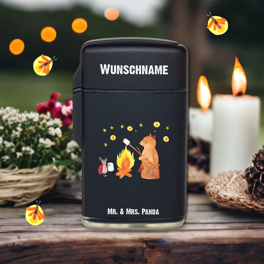 Personalisiertes Feuerzeug Bär & Marienkäfer Lagerfeuer Personalisiertes Feuerzeug, Personalisiertes Gas-Feuerzeug, Personalisiertes Sturmfeuerzeug, Bär, Teddy, Teddybär, Lagerfeuer