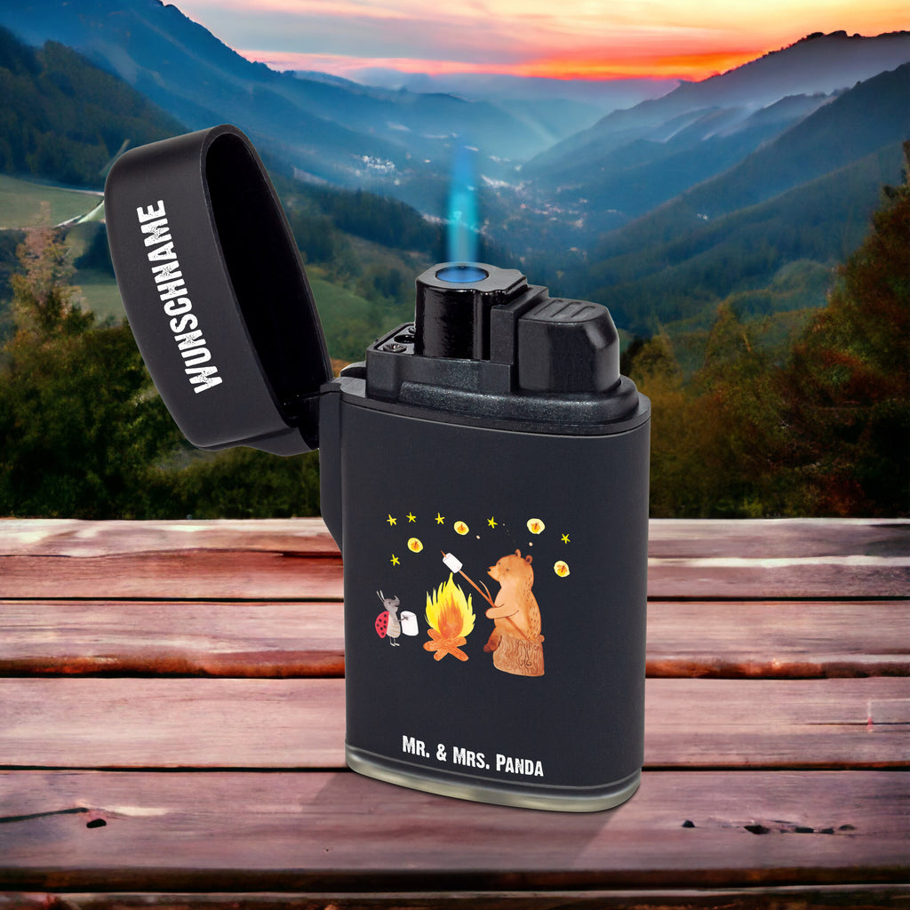 Personalisiertes Feuerzeug Bär & Marienkäfer Lagerfeuer Personalisiertes Feuerzeug, Personalisiertes Gas-Feuerzeug, Personalisiertes Sturmfeuerzeug, Bär, Teddy, Teddybär, Lagerfeuer