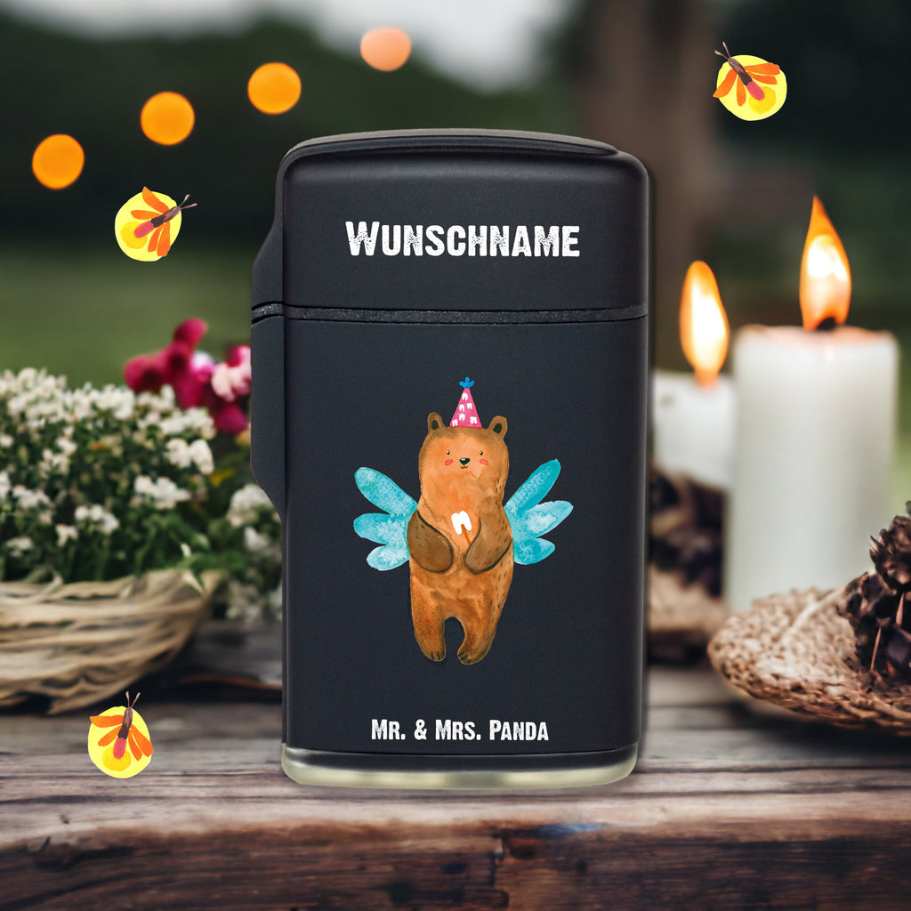 Personalisiertes Feuerzeug Zahnfee Bär Personalisiertes Feuerzeug, Personalisiertes Gas-Feuerzeug, Personalisiertes Sturmfeuerzeug, Bär, Teddy, Teddybär, Zahnfee, Fee, Milchzahn, Erster Zahn