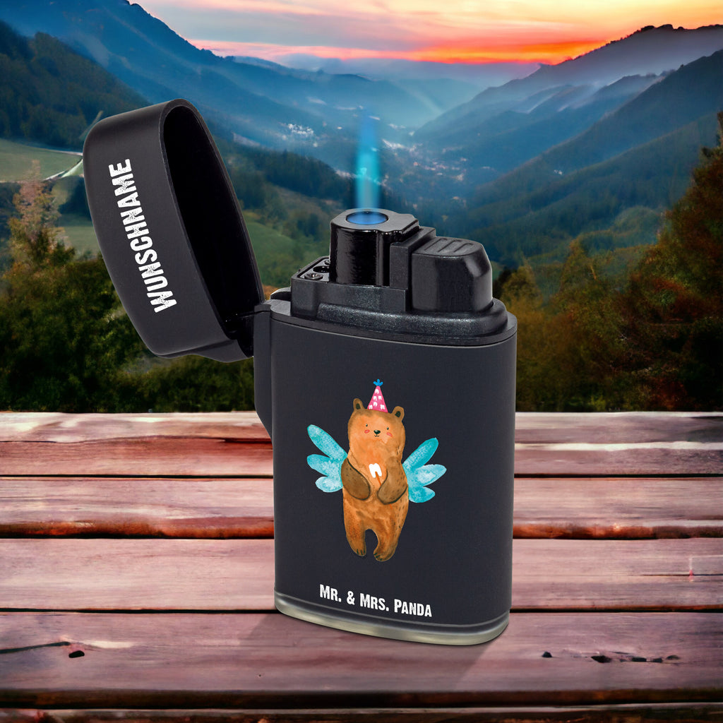 Personalisiertes Feuerzeug Zahnfee Bär Personalisiertes Feuerzeug, Personalisiertes Gas-Feuerzeug, Personalisiertes Sturmfeuerzeug, Bär, Teddy, Teddybär, Zahnfee, Fee, Milchzahn, Erster Zahn