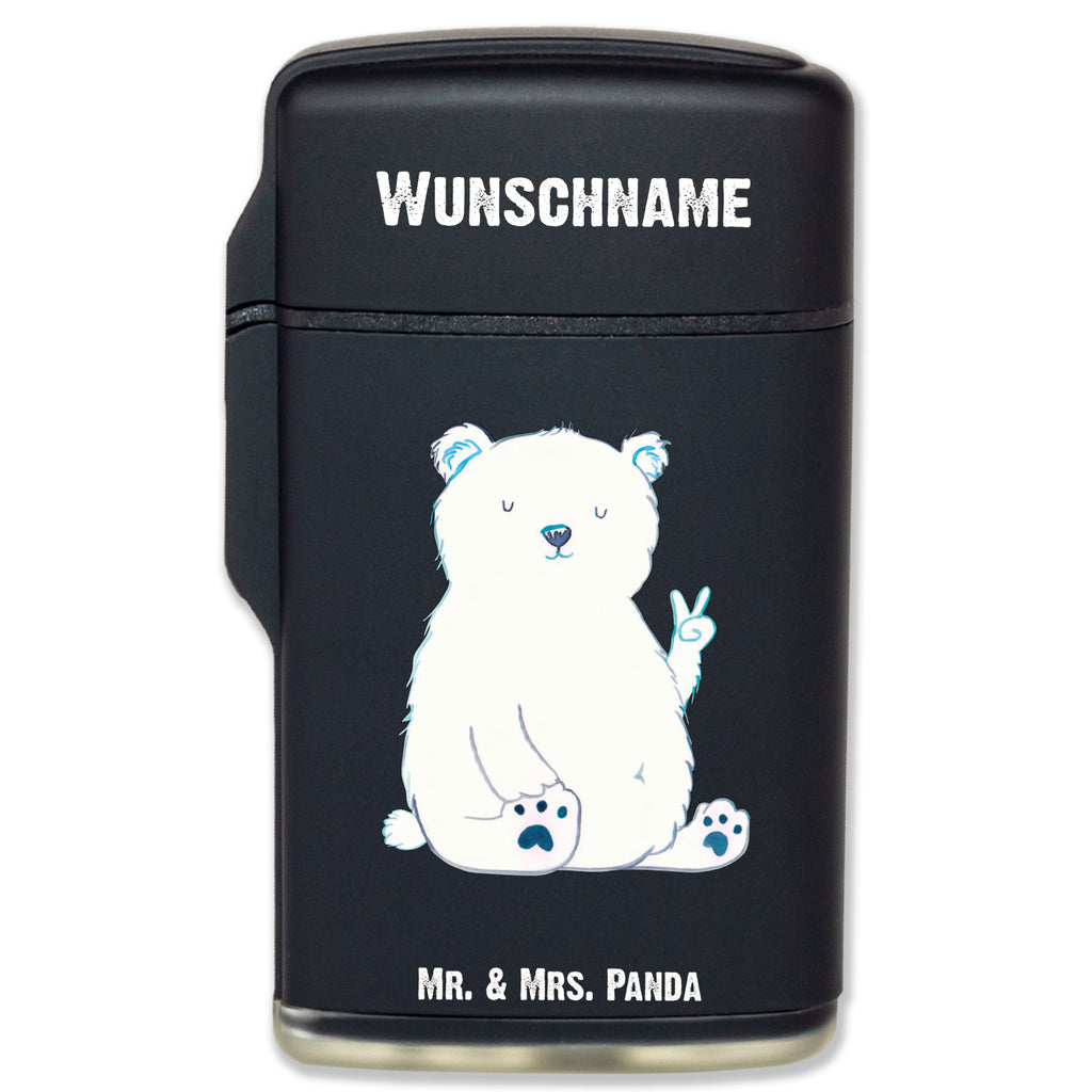 Personalisiertes Feuerzeug Eisbär Faul Personalisiertes Feuerzeug, Personalisiertes Gas-Feuerzeug, Personalisiertes Sturmfeuerzeug, Bär, Teddy, Teddybär, Eisbär, Nordpol, Faul, Entspannen, Relaxen, Büro, Arbeit, Bürojob, Arbeitsplatz, Homeoffice