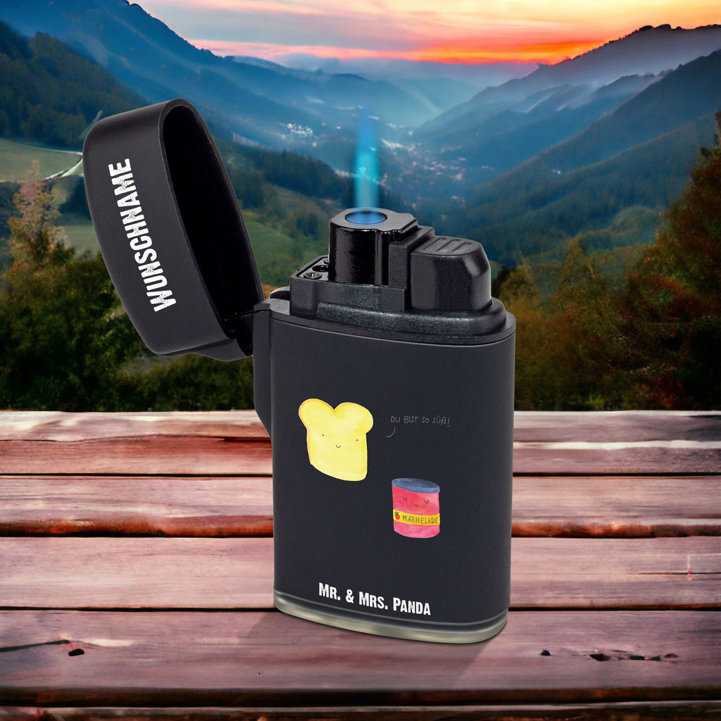 Personalisiertes Feuerzeug Toast & Marmelade Personalisiertes Feuerzeug, Personalisiertes Gas-Feuerzeug, Personalisiertes Sturmfeuerzeug, Tiermotive, Gute Laune, lustige Sprüche, Tiere, Toast, Marmelade, Dreamteam, süße Postkarte, süß, Küche Deko, Küche Spruch, Frühstück Einladung, Brot, Toastbrot