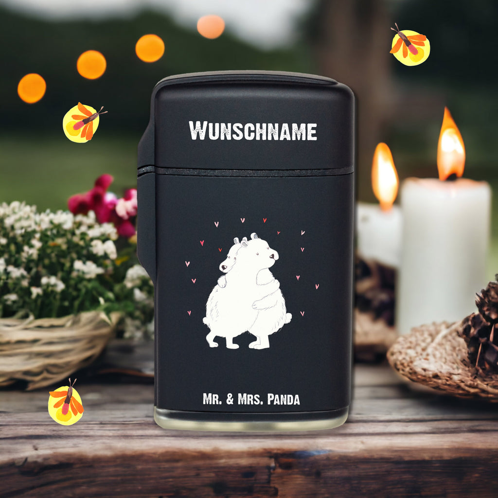 Personalisiertes Feuerzeug Eisbär Umarmen Personalisiertes Feuerzeug, Personalisiertes Gas-Feuerzeug, Personalisiertes Sturmfeuerzeug, Tiermotive, Gute Laune, lustige Sprüche, Tiere