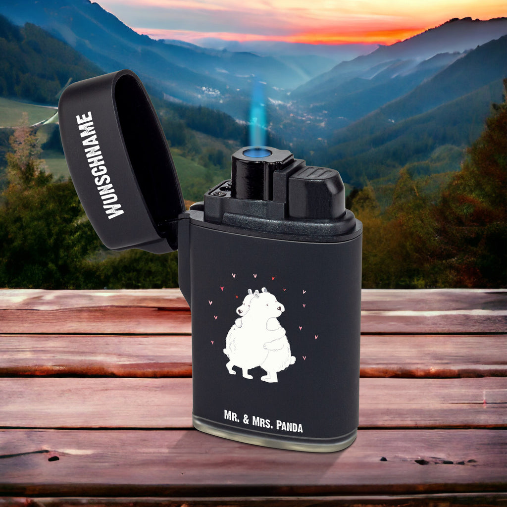 Personalisiertes Feuerzeug Eisbär Umarmen Personalisiertes Feuerzeug, Personalisiertes Gas-Feuerzeug, Personalisiertes Sturmfeuerzeug, Tiermotive, Gute Laune, lustige Sprüche, Tiere