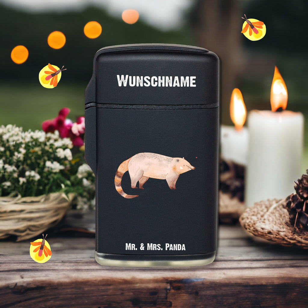 Personalisiertes Feuerzeug Nasenbär Personalisiertes Feuerzeug, Personalisiertes Gas-Feuerzeug, Personalisiertes Sturmfeuerzeug, Tiermotive, Gute Laune, lustige Sprüche, Tiere, Nasenbär, Nasenbären, Rüsselbär, Bär