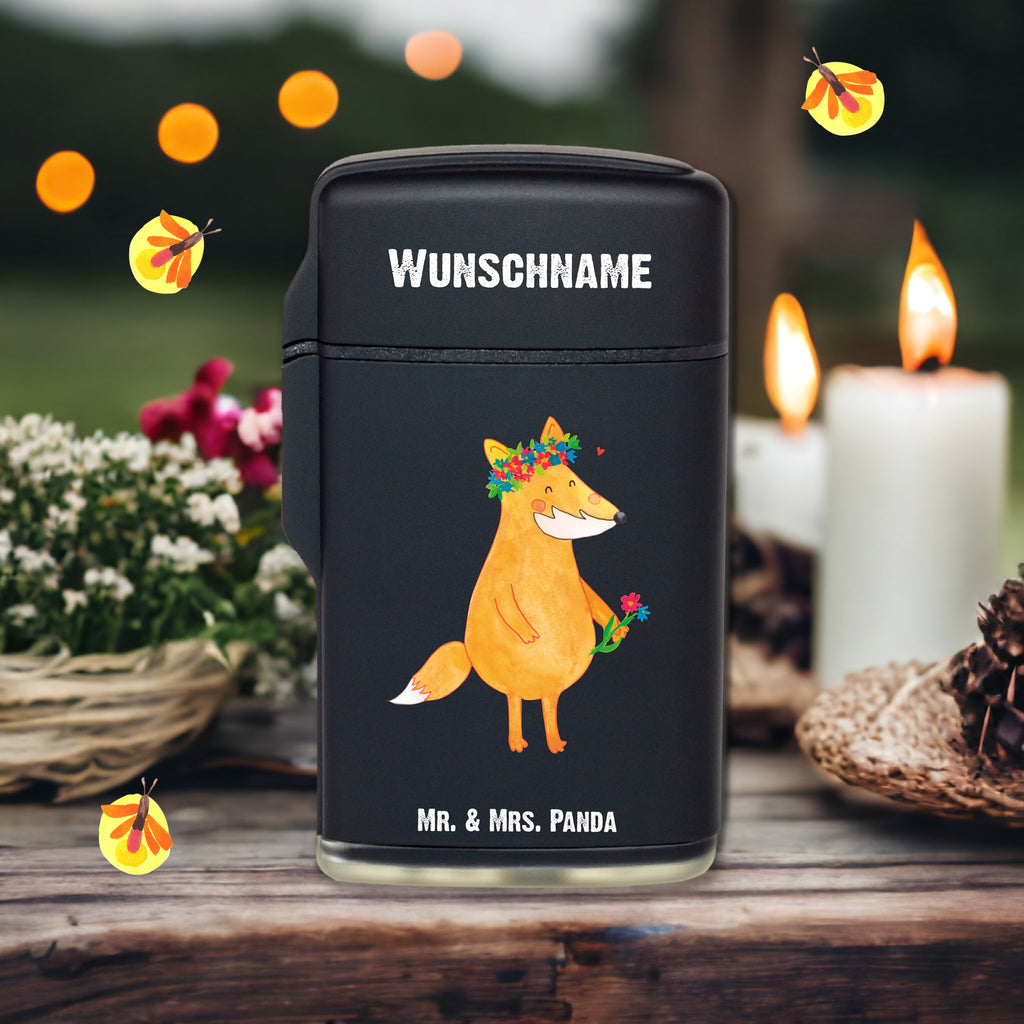 Personalisiertes Feuerzeug Fuchs Blumenliebe Personalisiertes Feuerzeug, Personalisiertes Gas-Feuerzeug, Personalisiertes Sturmfeuerzeug, Fuchs, Füchse, Fox, Liebe, Freundin, Fuchsmädchen, Blumenmädchen, Freundinnen, Liebesbeweis, Blume, Blumen, Motivation, Freude, ich, mich, Selbstliebe