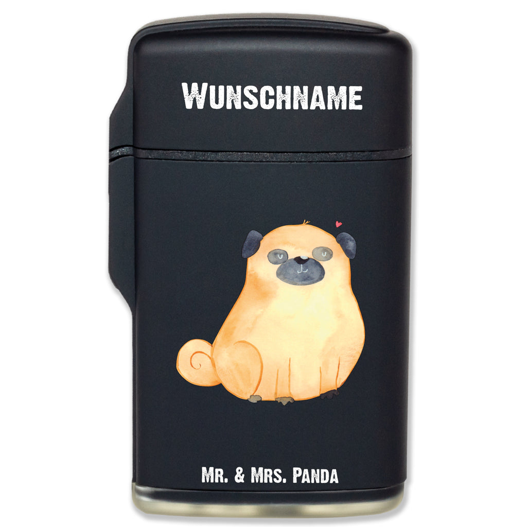 Personalisiertes Feuerzeug Mops Personalisiertes Feuerzeug, Personalisiertes Gas-Feuerzeug, Personalisiertes Sturmfeuerzeug, Hund, Hundemotiv, Haustier, Hunderasse, Tierliebhaber, Hundebesitzer, Sprüche, Mops, Liebe, Hundeliebe