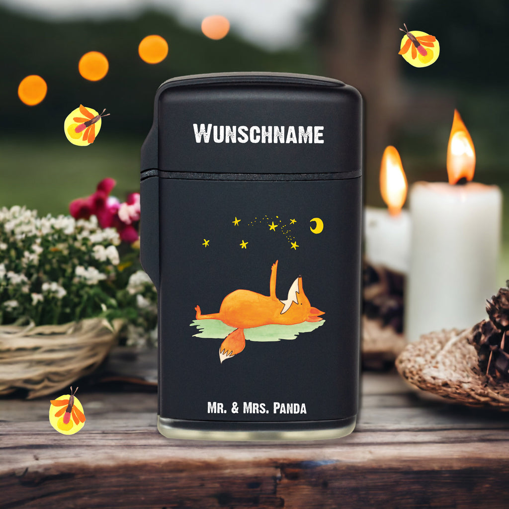 Personalisiertes Feuerzeug Fuchs Sterne Personalisiertes Feuerzeug, Personalisiertes Gas-Feuerzeug, Personalisiertes Sturmfeuerzeug, Fuchs, Füchse, tröstende Worte, Spruch positiv, Spruch schön, Romantik, Always Look on the Bright Side of Life