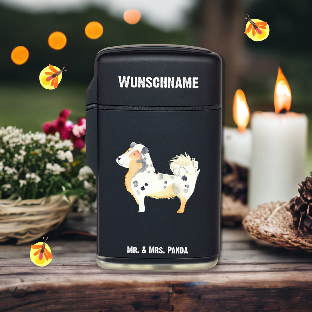 Personalisiertes Feuerzeug Australien Shepherd Personalisiertes Feuerzeug, Personalisiertes Gas-Feuerzeug, Personalisiertes Sturmfeuerzeug, Hund, Hundemotiv, Haustier, Hunderasse, Tierliebhaber, Hundebesitzer, Sprüche, Australien Shepherd, Shepherd, Hundeliebe, Familienhund, Spruch