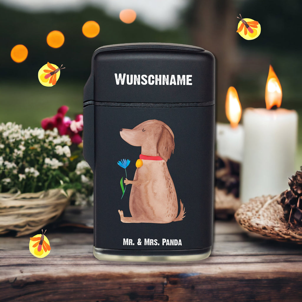 Personalisiertes Feuerzeug Hund Blume Personalisiertes Feuerzeug, Personalisiertes Gas-Feuerzeug, Personalisiertes Sturmfeuerzeug, Hund, Hundemotiv, Haustier, Hunderasse, Tierliebhaber, Hundebesitzer, Sprüche, Hunde, Frauchen, Hundeliebe