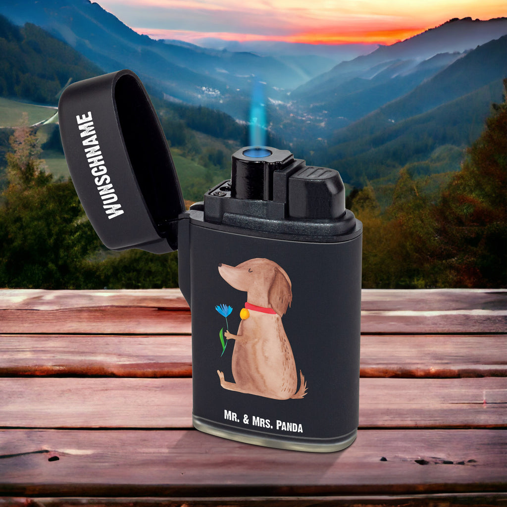Personalisiertes Feuerzeug Hund Blume Personalisiertes Feuerzeug, Personalisiertes Gas-Feuerzeug, Personalisiertes Sturmfeuerzeug, Hund, Hundemotiv, Haustier, Hunderasse, Tierliebhaber, Hundebesitzer, Sprüche, Hunde, Frauchen, Hundeliebe