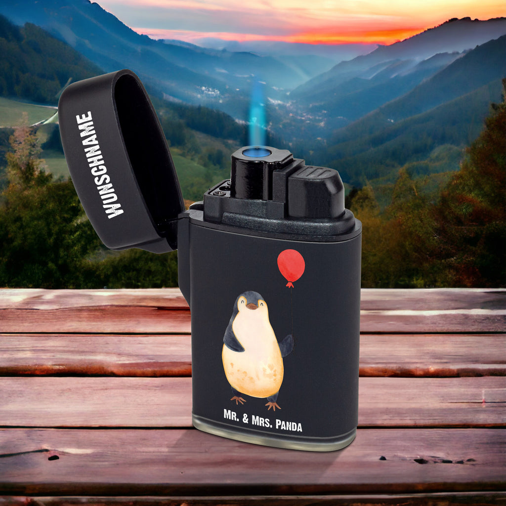 Personalisiertes Feuerzeug Pinguin Luftballon Personalisiertes Feuerzeug, Personalisiertes Gas-Feuerzeug, Personalisiertes Sturmfeuerzeug, Pinguin, Pinguine, Luftballon, Tagträume, Lebenslust, Geschenk Freundin, Geschenkidee, beste Freundin, Motivation, Neustart, neues Leben, Liebe, Glück