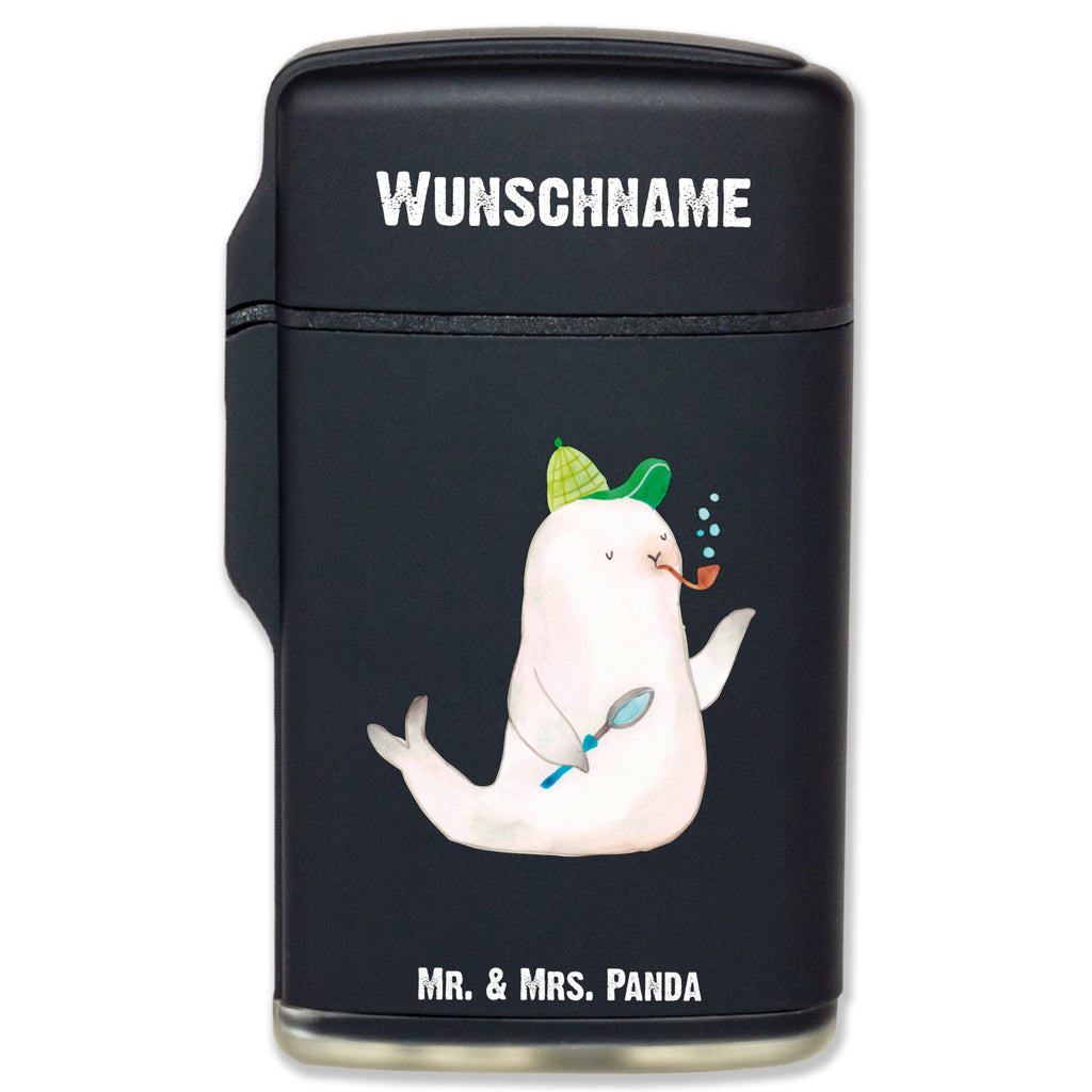 Personalisiertes Feuerzeug Robbe Sherlock Personalisiertes Feuerzeug, Personalisiertes Gas-Feuerzeug, Personalisiertes Sturmfeuerzeug, Tiermotive, Gute Laune, lustige Sprüche, Tiere