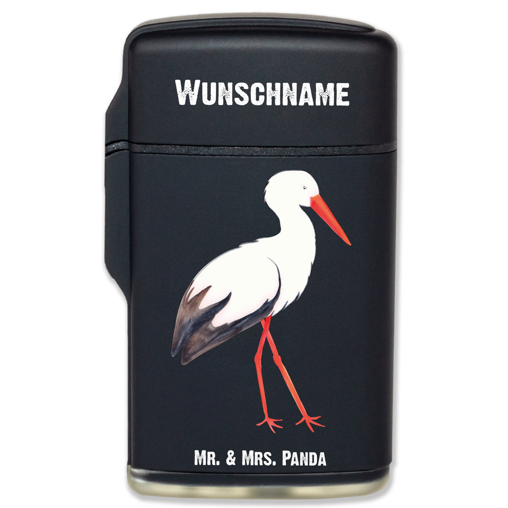 Personalisiertes Feuerzeug Storch Personalisiertes Feuerzeug, Personalisiertes Gas-Feuerzeug, Personalisiertes Sturmfeuerzeug, Tiermotive, Gute Laune, lustige Sprüche, Tiere, Storch, Störche, Schwangerschaft, Geburt, Mutter, Mütter, Mutter werden, Schwanger, Babybauch, Baby