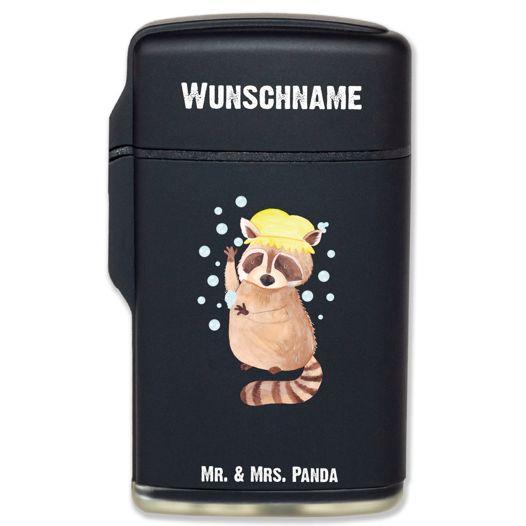 Personalisiertes Feuerzeug Waschbär Personalisiertes Feuerzeug, Personalisiertes Gas-Feuerzeug, Personalisiertes Sturmfeuerzeug, Tiermotive, Gute Laune, lustige Sprüche, Tiere, Waschbär, Tagträumen, Plan, Fröhlich, waschen, Seifenblasen