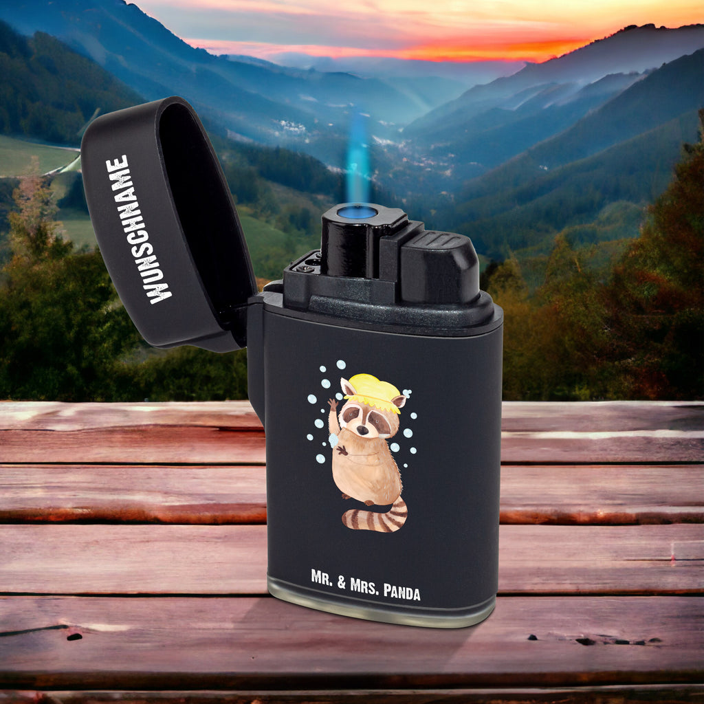 Personalisiertes Feuerzeug Waschbär Personalisiertes Feuerzeug, Personalisiertes Gas-Feuerzeug, Personalisiertes Sturmfeuerzeug, Tiermotive, Gute Laune, lustige Sprüche, Tiere, Waschbär, Tagträumen, Plan, Fröhlich, waschen, Seifenblasen