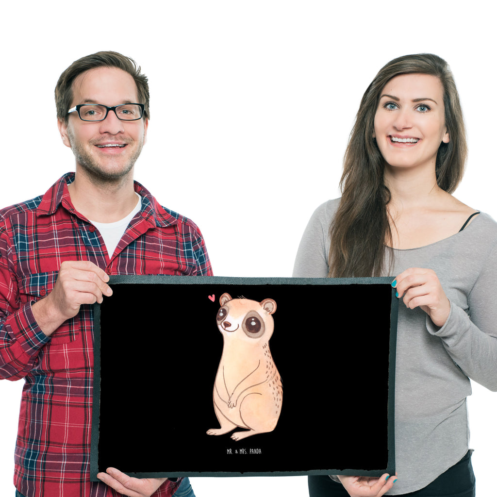 Fußmatte Plumplori Glücklich Türvorleger, Schmutzmatte, Fußabtreter, Matte, Schmutzfänger, Fußabstreifer, Schmutzfangmatte, Türmatte, Motivfußmatte, Haustürmatte, Vorleger, süße Tiermotive, gute Laune, lustige Sprüche, Tiere, Plumplori, Niedlich, Glück