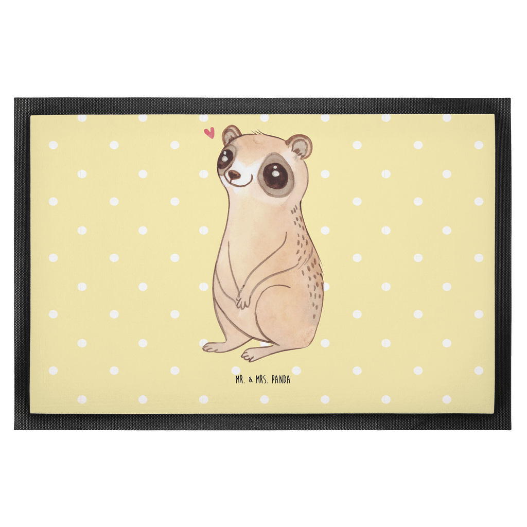 Fußmatte Plumplori Glücklich Türvorleger, Schmutzmatte, Fußabtreter, Matte, Schmutzfänger, Fußabstreifer, Schmutzfangmatte, Türmatte, Motivfußmatte, Haustürmatte, Vorleger, süße Tiermotive, gute Laune, lustige Sprüche, Tiere, Plumplori, Niedlich, Glück