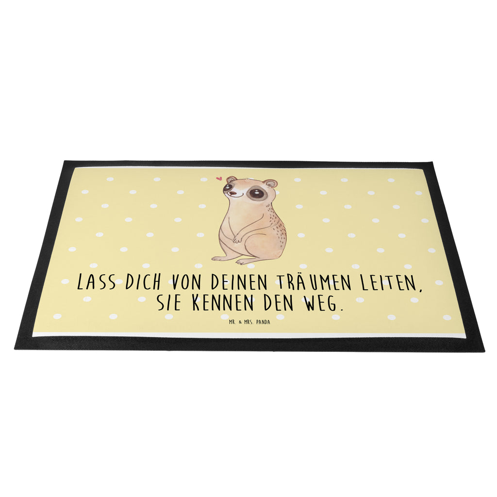 Fußmatte Plumplori Glücklich Türvorleger, Schmutzmatte, Fußabtreter, Matte, Schmutzfänger, Fußabstreifer, Schmutzfangmatte, Türmatte, Motivfußmatte, Haustürmatte, Vorleger, süße Tiermotive, gute Laune, lustige Sprüche, Tiere, Plumplori, Niedlich, Glück