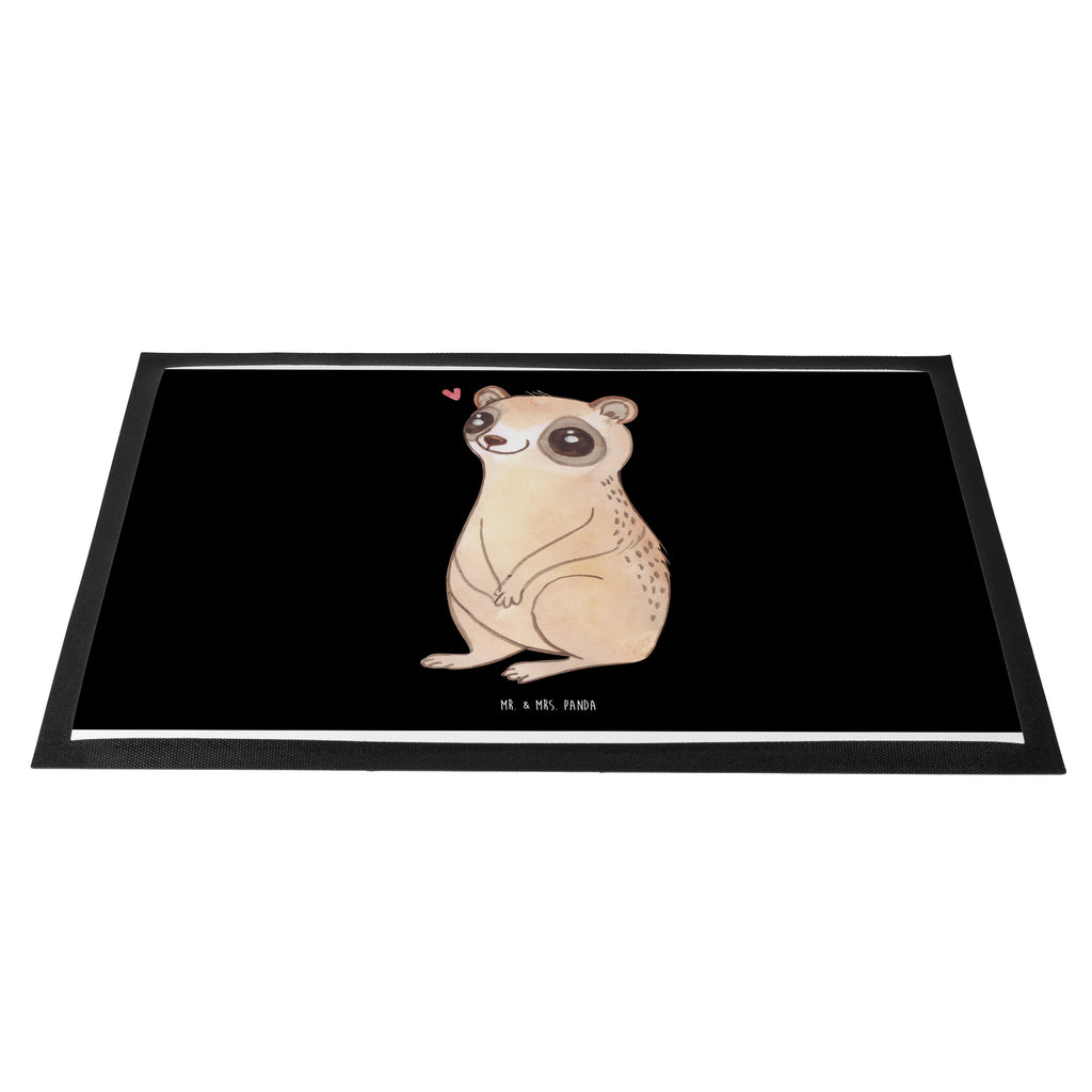 Fußmatte Plumplori Glücklich Türvorleger, Schmutzmatte, Fußabtreter, Matte, Schmutzfänger, Fußabstreifer, Schmutzfangmatte, Türmatte, Motivfußmatte, Haustürmatte, Vorleger, süße Tiermotive, gute Laune, lustige Sprüche, Tiere, Plumplori, Niedlich, Glück