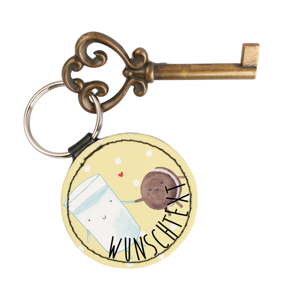 Personalisierter Schlüsselanhänger Milch & Keks Personalisierter Schlüsselanhänger, Personalisierter Anhänger, Personalisierter Taschenanhänger, Personalisierter Glücksbringer, Personalisierter Schutzengel, Schlüsselanhänger mit Namen, Anhänger mit Namen, Glücksbringer mit Namen, Schlüsselanhänger Wunschtext, Schlüsselanhänger selbst gestalten, Tiermotive, Gute Laune, lustige Sprüche, Tiere, Milk, Cookie, Milch, Keks, Kekse, Kaffee, Einladung Frühstück, Motiv süß, romantisch, perfektes Paar