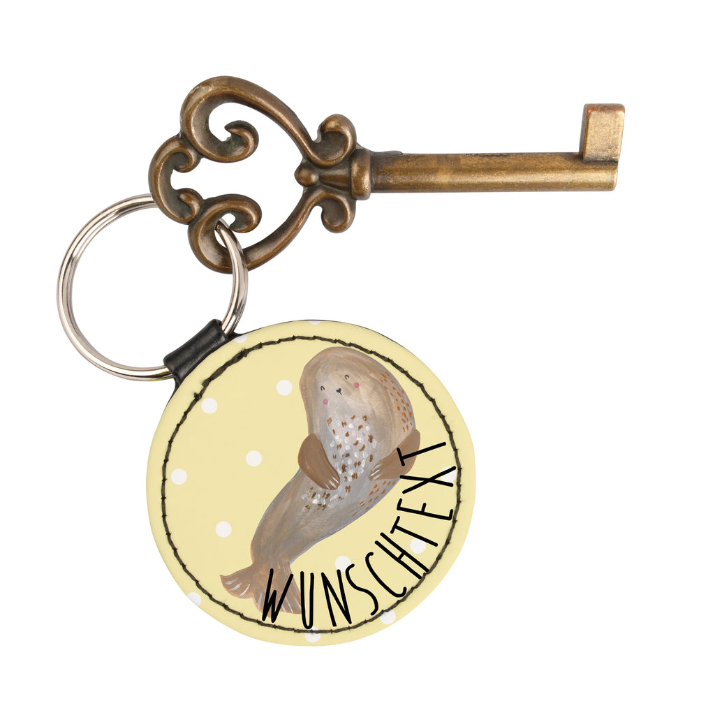 Personalisierter Schlüsselanhänger Robbe lachend Personalisierter Schlüsselanhänger, Personalisierter Anhänger, Personalisierter Taschenanhänger, Personalisierter Glücksbringer, Personalisierter Schutzengel, Schlüsselanhänger mit Namen, Anhänger mit Namen, Glücksbringer mit Namen, Schlüsselanhänger Wunschtext, Schlüsselanhänger selbst gestalten, Tiermotive, Gute Laune, lustige Sprüche, Tiere, Robbe, Robben, Seehund, Strand, Meerestier, Ostsee, Nordsee