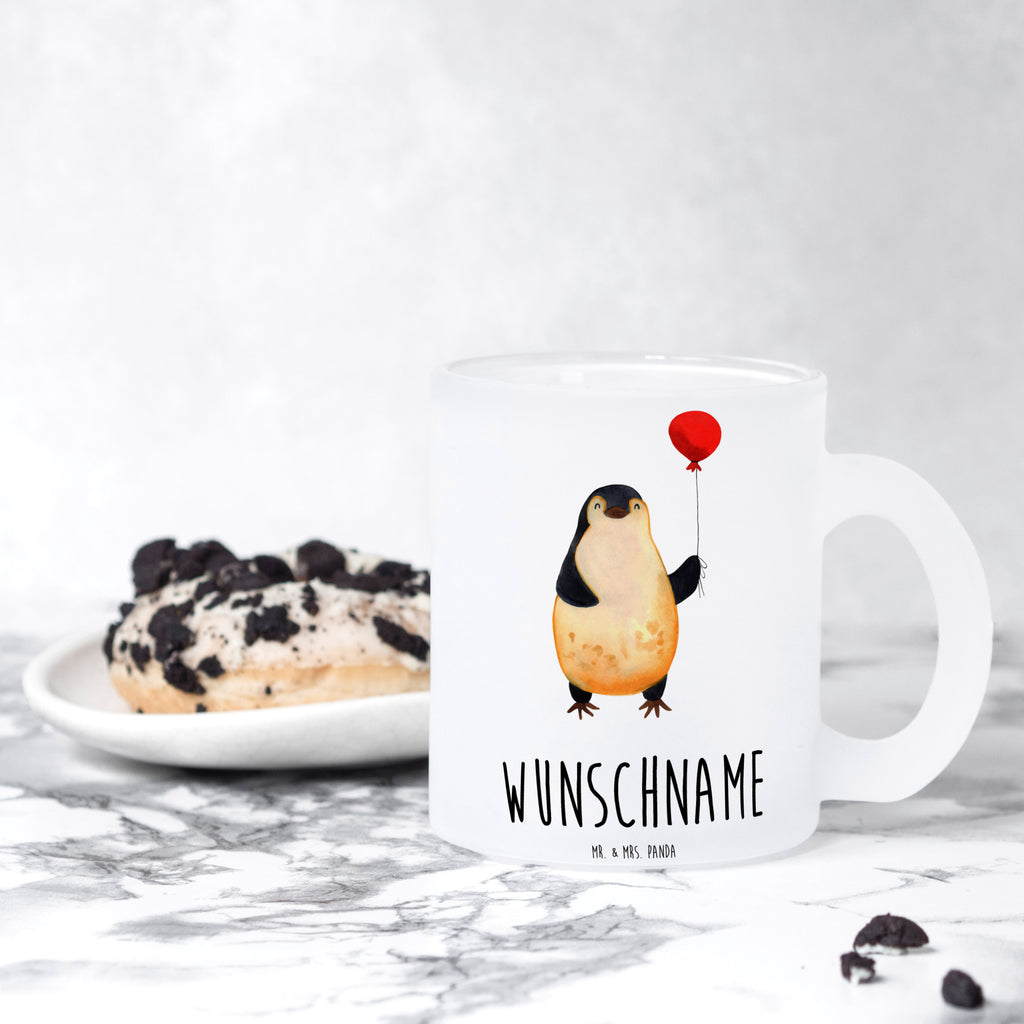 Personalisierte Teetasse Pinguin Luftballon Personalisierte Teetasse, Personalisiertes Teeglas, Personalisierter Teebecher, Personalisierte Glas Teetasse, Personalisierte Teetasse aus Glas, Teetasse mit Namen, Teeglas mit Namen, Teebecher mit Namen, Glas Teetasse mit Namen, Teetasse aus Glas mit Namen, Teetasse Wunschname, Teetasse selbst gestalten., Pinguin, Pinguine, Luftballon, Tagträume, Lebenslust, Geschenk Freundin, Geschenkidee, beste Freundin, Motivation, Neustart, neues Leben, Liebe, Glück