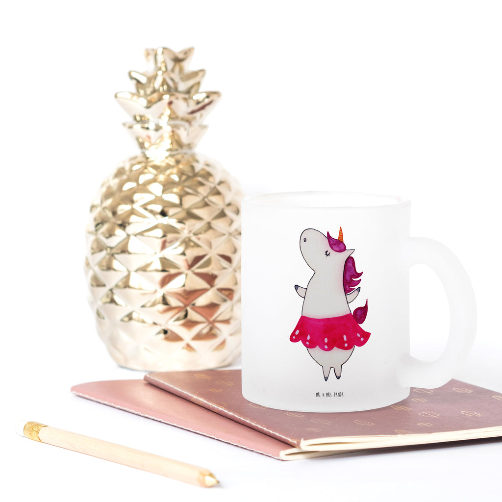 Teetasse Einhorn Ballerina Teetasse, Teeglas, Teebecher, Tasse mit Henkel, Tasse, Glas Teetasse, Teetasse aus Glas, Einhorn, Einhörner, Einhorn Deko, Pegasus, Unicorn, Tanzen, Ballerina, Party, Wohnung, Spaß, Feiern, Geburtstag, Tänzerin, Lebenslust, Lebensfreude