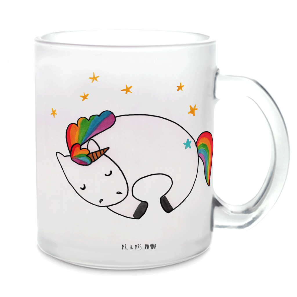 Teetasse Einhorn Nacht Teetasse, Teeglas, Teebecher, Tasse mit Henkel, Tasse, Glas Teetasse, Teetasse aus Glas, Einhorn, Einhörner, Einhorn Deko, Pegasus, Unicorn, Träume, Traum, unicorn, Realität, Menschen, Geschenk, Ruhe, Freundin