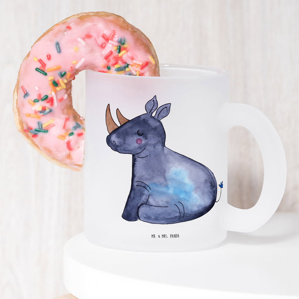 Teetasse Einhorn Nashorn Teetasse, Teeglas, Teebecher, Tasse mit Henkel, Tasse, Glas Teetasse, Teetasse aus Glas, Einhorn, Einhörner, Einhorn Deko, Pegasus, Unicorn, Regenbogen, witzig, lustig, Zoo, Glitzer, Einhornpower, Erwachsenwerden, Nashorn, Nashörner