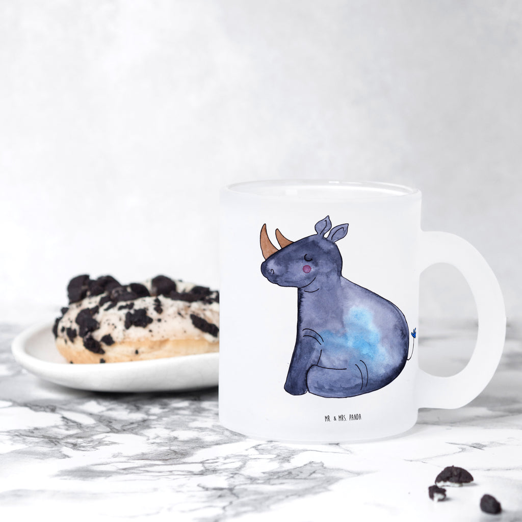 Teetasse Einhorn Nashorn Teetasse, Teeglas, Teebecher, Tasse mit Henkel, Tasse, Glas Teetasse, Teetasse aus Glas, Einhorn, Einhörner, Einhorn Deko, Pegasus, Unicorn, Regenbogen, witzig, lustig, Zoo, Glitzer, Einhornpower, Erwachsenwerden, Nashorn, Nashörner