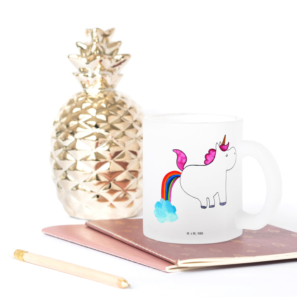 Teetasse Einhorn Pupsend Teetasse, Teeglas, Teebecher, Tasse mit Henkel, Tasse, Glas Teetasse, Teetasse aus Glas, Einhorn, Einhörner, Einhorn Deko, Pegasus, Unicorn, Pups, Regenbogen, Glitzer, Einhornpower, Erwachsenwerden, Spaß, lustig, Freundin