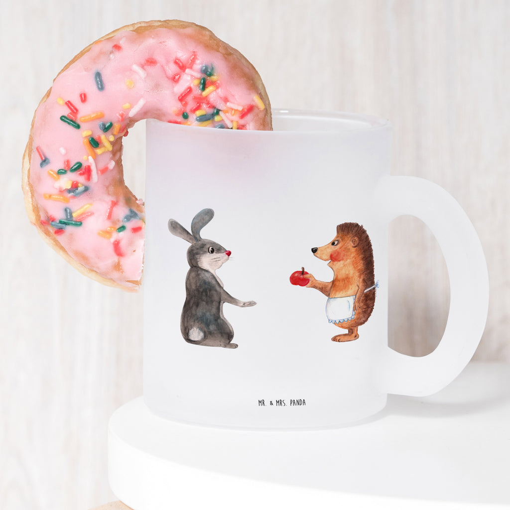 Teetasse Liebe ist nie ohne Schmerz Teetasse, Teeglas, Teebecher, Tasse mit Henkel, Tasse, Glas Teetasse, Teetasse aus Glas, Tiermotive, Gute Laune, lustige Sprüche, Tiere, Igel und Hase, Igel, Hase, Liebe Spruch, Liebeskummer Geschenk, Herzschmerz, Trösten, Trennungsschmerz, Spruch romantisch