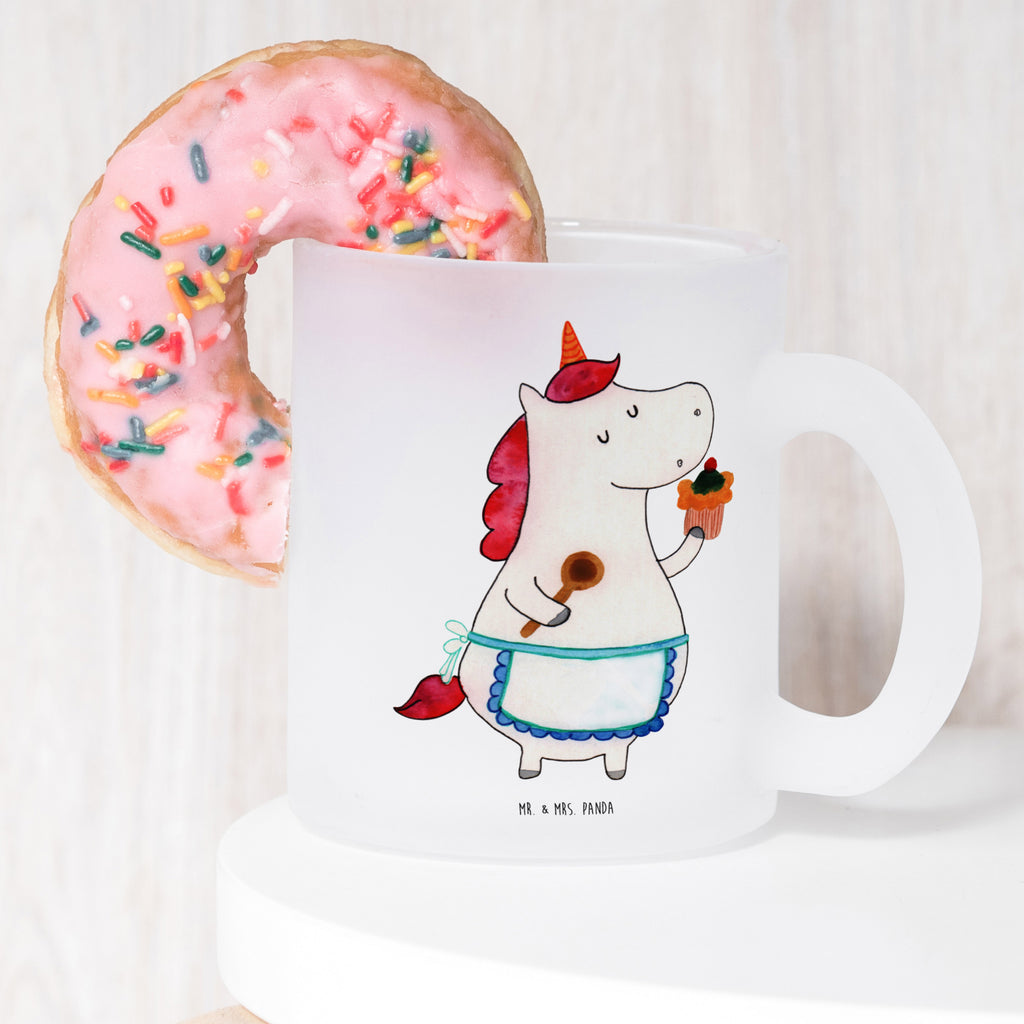 Teetasse Einhorn Küchenfee Teetasse, Teeglas, Teebecher, Tasse mit Henkel, Tasse, Glas Teetasse, Teetasse aus Glas, Einhorn, Einhörner, Einhorn Deko, Pegasus, Unicorn, backen, Muffin, Motivation, Träumer, träumen, Bäckerin, Hobbykoch, Koch, Torte, Kuchen